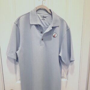 Grand Slam Men's Performance Golf Shirt - Size Medium - Color Heather Blue